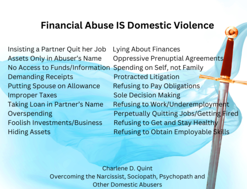 Financial Abuse IS Domestic Violence: The 20 Most Common Tactics of Financial Abuse